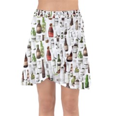 Bottle Chic Print Patterns Wrap Front Skirt by BellaVistaTshirt02