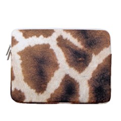 Giraffe Skin Texture 14  Vertical Laptop Sleeve Case With Pocket by kyorashop23