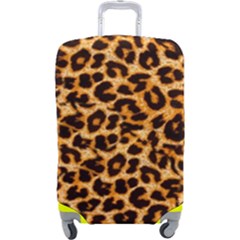 Leopard Skin Texture Macro, Brown Luggage Cover (large) by kyorashop23