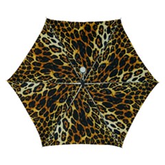 Leopard Skin Texture, Macro, Brown Automatic Folding Umbrella With Case (small)