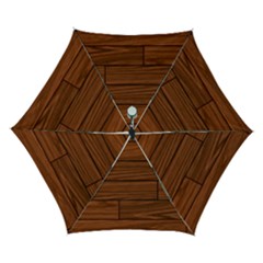 Seamless Wooden Planks Brown Wooden Background Automatic Folding Umbrella With Case (small) by kyorashop23