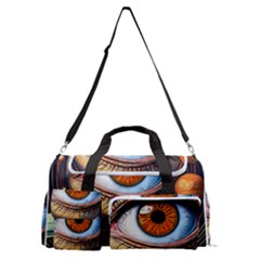 Eye Of The Universe (ai) Sports Gym Duffle Bag With Shoe Compartment by dflcprintsclothing