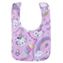 Beautiful Cute Animals Pattern Pink Baby Bib View1