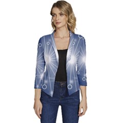 Network Technology Connection Women s Casual 3/4 Sleeve Spring Jacket