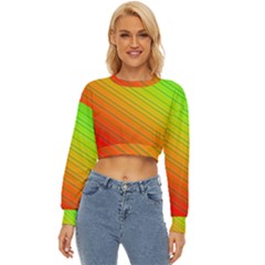 Orange Green Gradient Hunter Lightweight Long Sleeve Sweatshirt by Dutashop