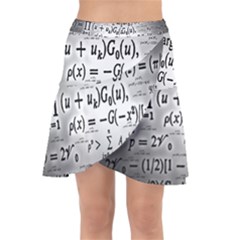 Math Formula Wrap Front Skirt by Bedest