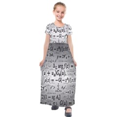 Math Formula Kids  Short Sleeve Maxi Dress by Bedest