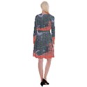 Astrology Surreal Surrealism Trippy Visual Art Long Sleeve Velvet Front Wrap Dress View2