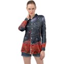 Astrology Surreal Surrealism Trippy Visual Art Long Sleeve Satin Shirt View1