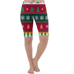 Christmas Time Pattern Christmas Ornament Cropped Leggings  by Bedest