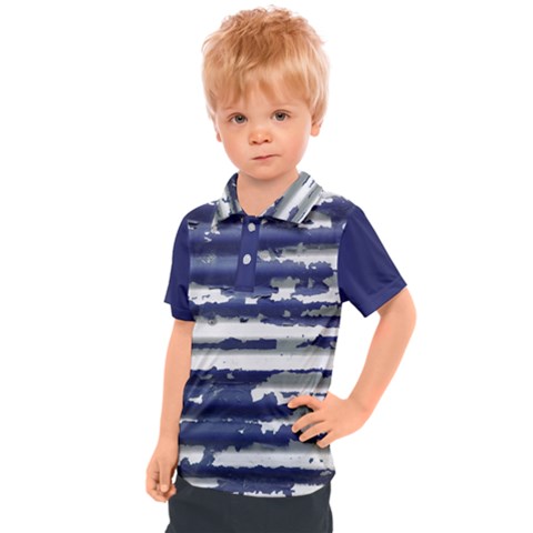 Metallic Rhythm Print Kids  Polo T-shirt by dflcprintsclothing