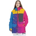 Scratch  abrasive  grunge  colorful Women s Multi Pockets Zip Ski and Snowboard Waterproof Breathable Jacket View1