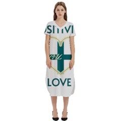 Pal(no Bg) T-shirt Midi Dress With Pockets by DaMorClothingCompany