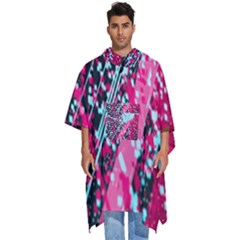 Colorful Splashes Grunge, Abstract Art Men s Hooded Rain Ponchos by kyorashop23