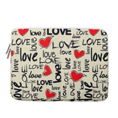 Love Abstract Background Love Textures 14  Vertical Laptop Sleeve Case With Pocket