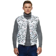 Embrace The Magic Inspirational Phrase Pattern Men s Button Up Puffer Vest	 by dflcprintsclothing