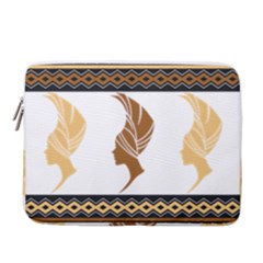 African Women Pattern Seamless Style 14  Vertical Laptop Sleeve Case With Pocket