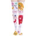 African Elephant Cute Cartoon Seamless Shading Cartoon Character Thigh High Stockings View1