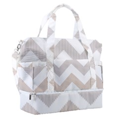 Colored Zigzag Seamless Patterns Sports Shoulder Bag With Shoes Compartment by Bedest