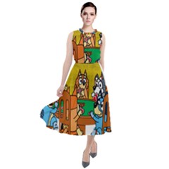 Bluey Round Neck Boho Dress by avitendut