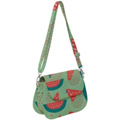 Watermelon Dots Summer Pattern Saddle Handbag by Bedest