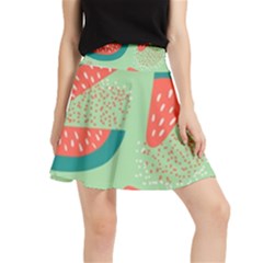 Watermelon Dots Summer Pattern Waistband Skirt by Bedest