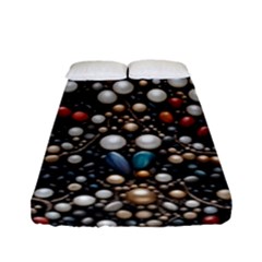 Pearls And Stones Fitted Sheet (full/ Double Size) by dedoma