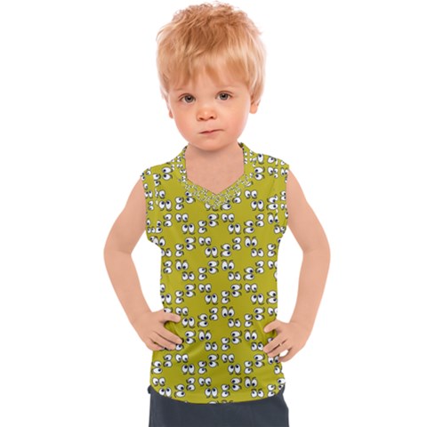 Eyes Pattern Kids  Sport Tank Top by Bedest