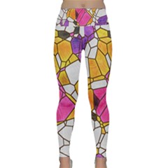 Architecture Glass Abstract Pattern Lightweight Velour Classic Yoga Leggings by Bedest