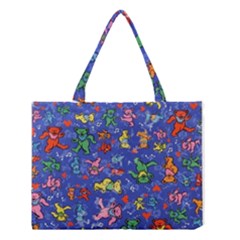 Grateful Dead Dancing Bears Pattern Medium Tote Bag by Salmanaz77