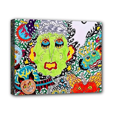 Supersonic Monster Mash Canvas 10  X 8  (stretched) by chellerayartisans