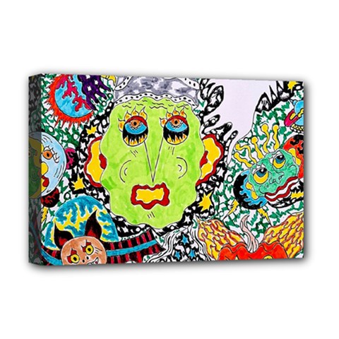 Supersonic Monster Mash Deluxe Canvas 18  X 12  (stretched) by chellerayartisans