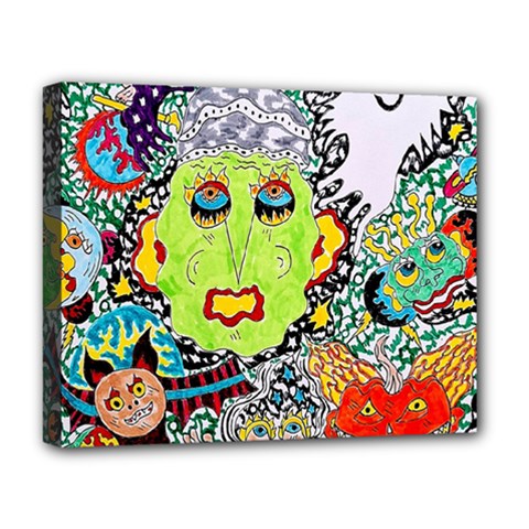 Supersonic Monster Mash Deluxe Canvas 20  X 16  (stretched) by chellerayartisans