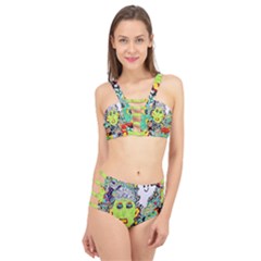 Supersonic Monster Mash Cage Up Bikini Set by chellerayartisans