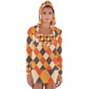 Halloween Argyle Pattern  Long Sleeve Hooded T-shirt View1