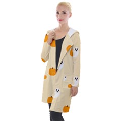 Pumpkin And Boo Crew Halloween  Hooded Pocket Cardigan by Safari