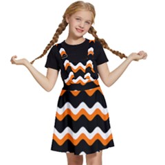 Halloween Wavy 20240926 161241 0000 Kids  Apron Dress by Safari