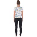 Whale Cartoon Whale Seamless Cartoon Character Animals Leaf Short Sleeve Sports Top  View2