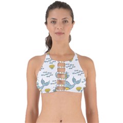 Whale Cartoon Whale Seamless Cartoon Character Animals Leaf Perfectly Cut Out Bikini Top by Grandong