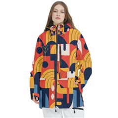 Abstract Pattern Women s Multi Pockets Zip Ski And Snowboard Waterproof Breathable Jacket by Bedest