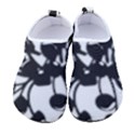 A Black And White Picture Of A Bunch Of Flowers Kids  Sock-Style Water Shoes View1