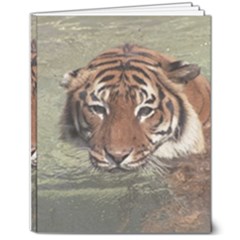 Swimming Tiger 8  X 10  Softcover Notebook by ExtraAwesomeSauce