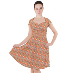 Diamond Dollar Sign Pattern Cap Sleeve Midi Dress by ExtraAwesomeSauce