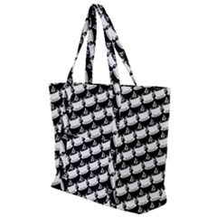 Stylish Coffee Cup Pattern Zip Up Canvas Bag by ExtraAwesomeSauce