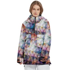 Cosmic Owls Pattern Women s Pullover Zip Ski And Snowboard Waterproof Breathable Jacket by ExtraAwesomeSauce