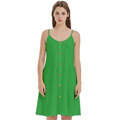 A Green Background With A White Border Women s Spaghetti Strap Pullover Cami Dress by catchydesignhill