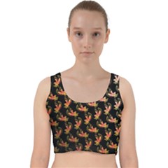 Regal Eagle Pattern Velvet Racer Back Crop Top by ExtraAwesomeSauce