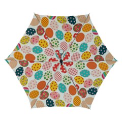 Easter Eggs Pattern, Easter Automatic Folding Umbrella With Case (small)