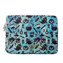 Ghosts Owls Pumpkins 14  Vertical Laptop Sleeve Case With Pocket