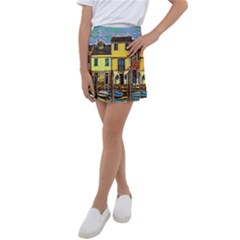 Colorful Venice Homes - Venezia, Italy Kids  Tennis Skirt by ConteMonfrey